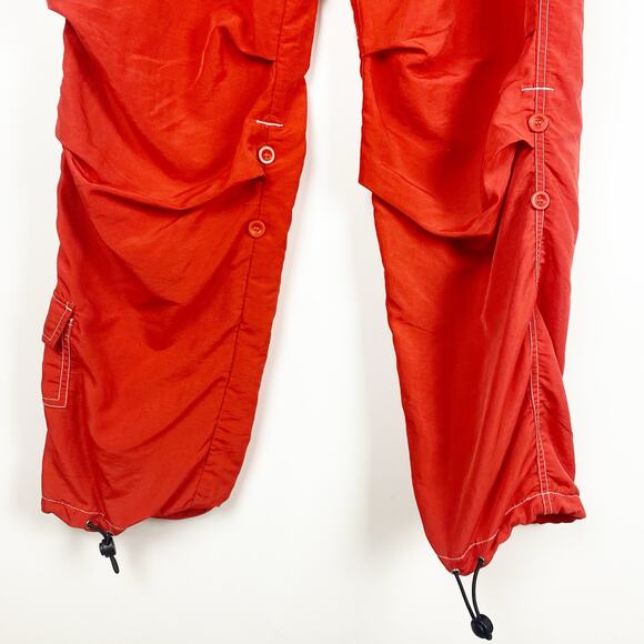 Jocko Vintage Nylon Cargo Tech Pants Y2K Orange Red Mens Size Large - Picture 5 of 10